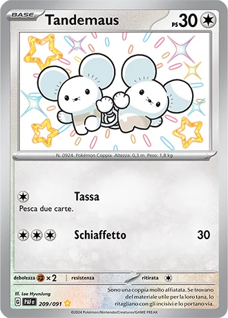 Tandemaus Destino di Paldea carta Pokémon italiana SSB