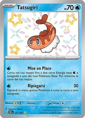 Tatsugiri Destino di Paldea carta Pokémon italiana