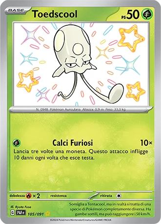 Toedscool Destino di Paldea carta Pokémon italiana