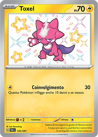 Toxel Destino di Paldea carta Pokémon italiana