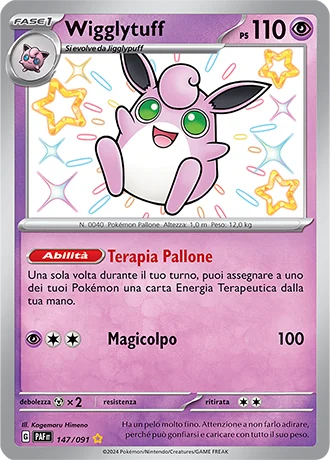 Wigglytuff Destino di Paldea carta Pokémon italiana SSB
