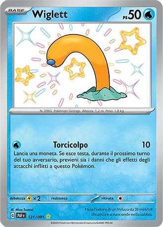 Wiglett Destino di Paldea carta Pokémon italiana