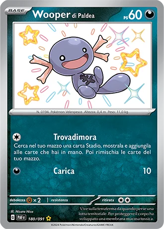 Wooper di Paldea Destino di Paldea carta Pokémon italiana