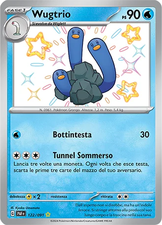 Wugtrio Destino di Paldea carta Pokémon italiana