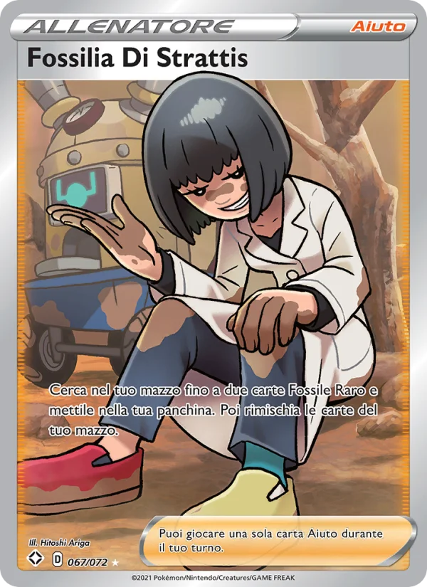 Fossilia Di Strattis Destino Splendente carta Pokémon italiana UR