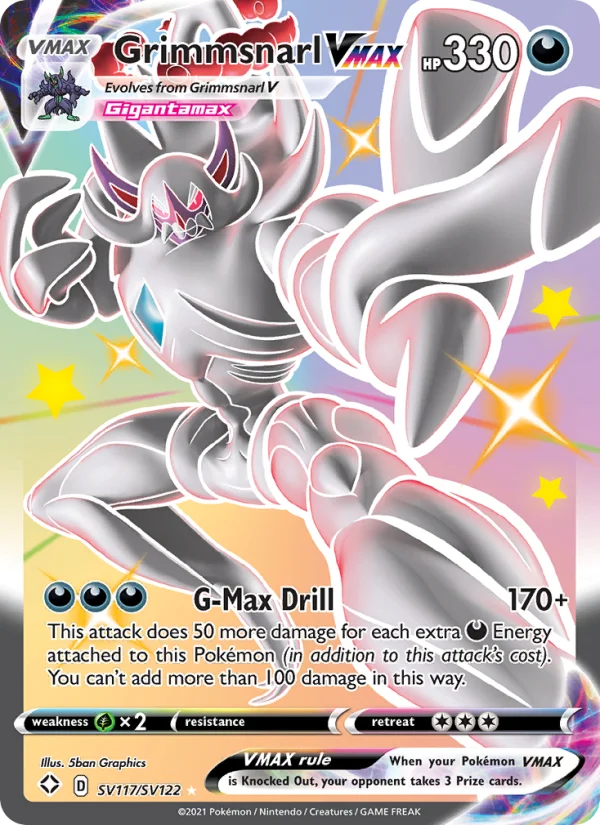 Grimmsnarl VMAX Destino Splendente carta Pokémon italiana Shiny