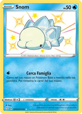 Snom Destino Splendente carta Pokémon italiana Shiny