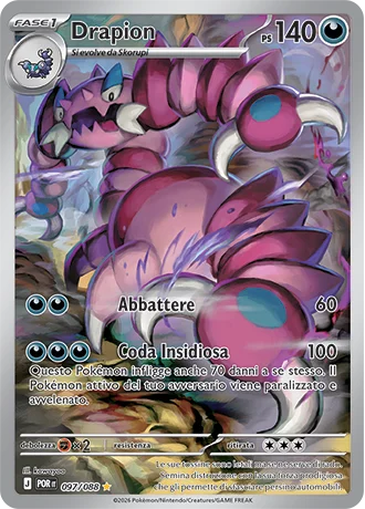 Drapion Equilibrio Perfetto carta Pokémon italiana
