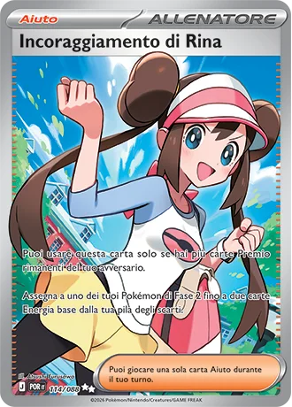 Incoraggiamento di Rina Equilibrio Perfetto carta Pokémon italiana