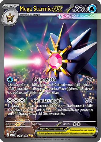 Mega Starmie ex Equilibrio Perfetto carta Pokémon italiana