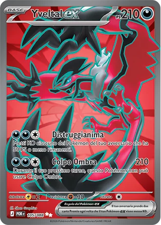 Yveltal ex Equilibrio Perfetto carta Pokémon italiana