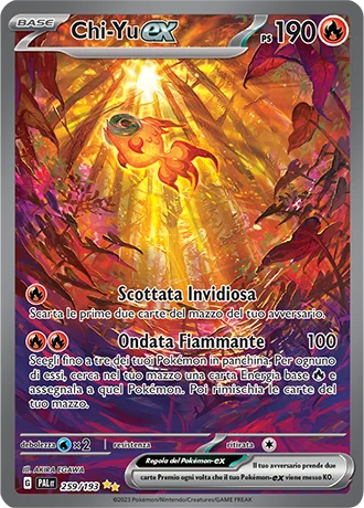 Chi-Yu ex Evoluzioni a Paldea carta Pokémon italiana