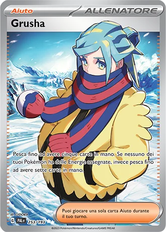 Grusha Evoluzioni a Paldea carta Pokémon italiana UR