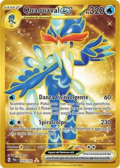 Quaquaval ex Evoluzioni a Paldea carta Pokémon italiana