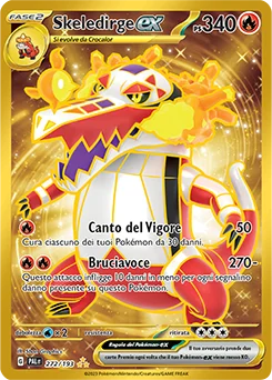 Skeledirge ex Evoluzioni a Paldea carta Pokémon italiana