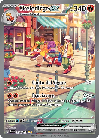 Skeledirge ex Evoluzioni a Paldea carta Pokémon italiana