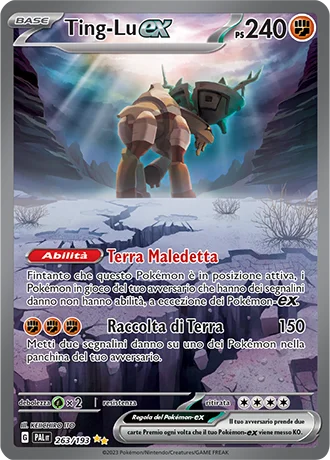 Ting-Lu ex Evoluzioni a Paldea carta Pokémon italiana