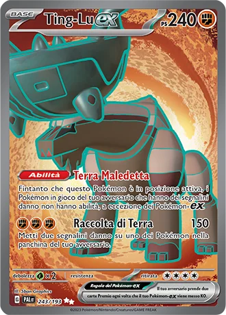 Ting-Lu ex Evoluzioni a Paldea carta Pokémon italiana