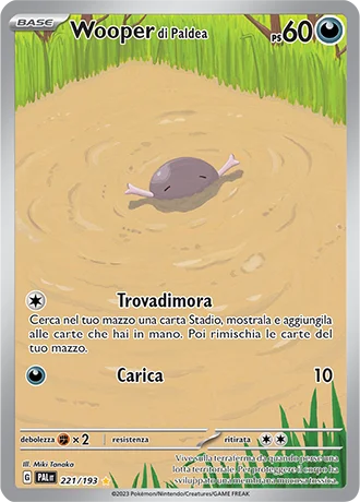 Wooper di Paldea Evoluzioni a Paldea carta Pokémon italiana