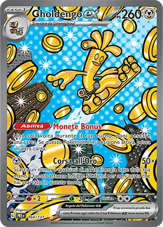 Gholdengo ex Evoluzioni Prismatiche carta Pokémon italiana SIR
