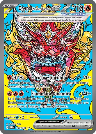 Ogerpon Maschera Focolare ex Evoluzioni Prismatiche carta Pokémon italiana SIR
