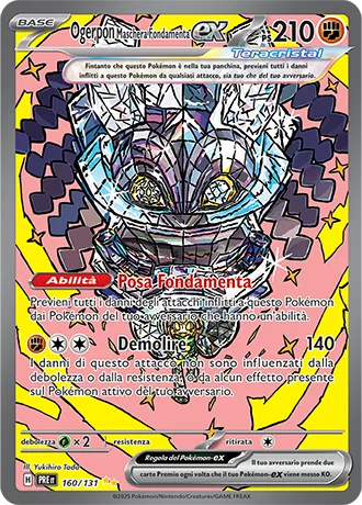 Ogerpon Maschera Fondamenta ex Evoluzioni Prismatiche carta Pokémon italiana SIR