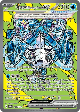 Ogerpon Maschera Pozzo ex Evoluzioni Prismatiche carta Pokémon italiana SIR