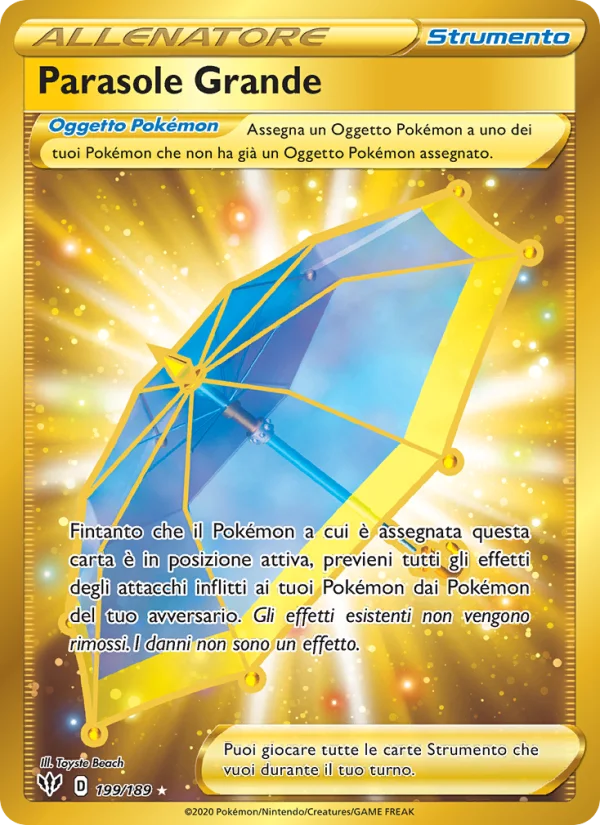 Parasole Grande Fiamme Oscure carta Pokémon italiana HR