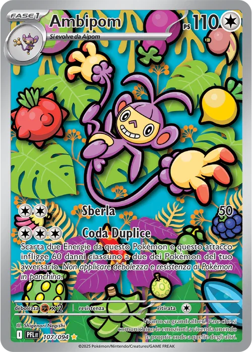 Ambipom Fiamme Spettrali carta Pokémon italiana IR