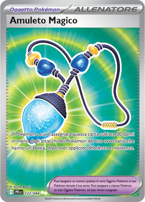 Amuleto Magico Fiamme Spettrali carta Pokémon italiana UR