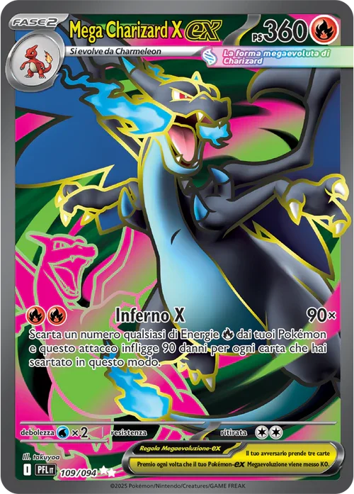 Mega Charizard X ex Fiamme Spettrali carta Pokémon italiana