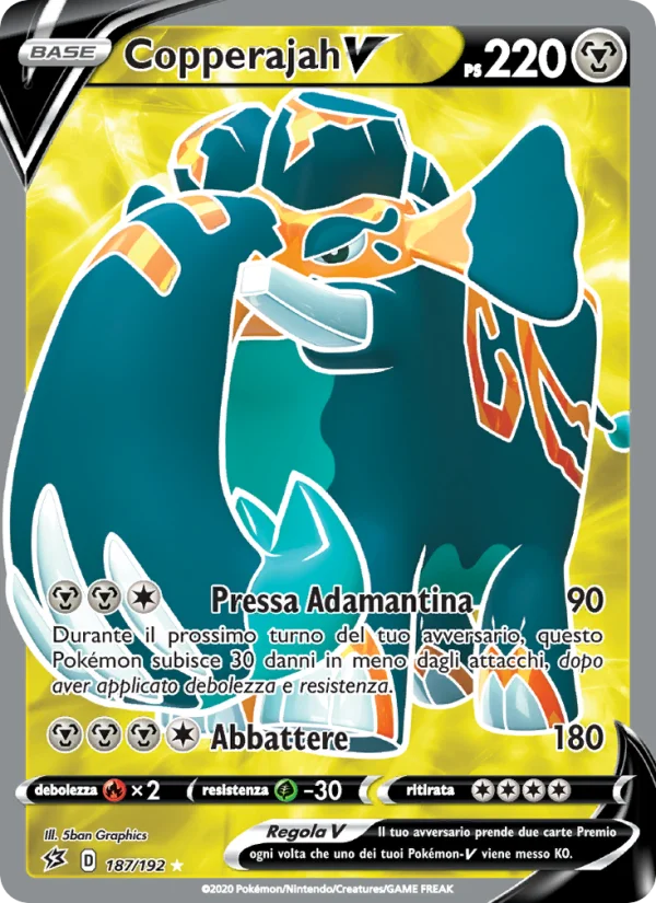 Copperajah V Fragore Ribelle carta Pokémon italiana UR