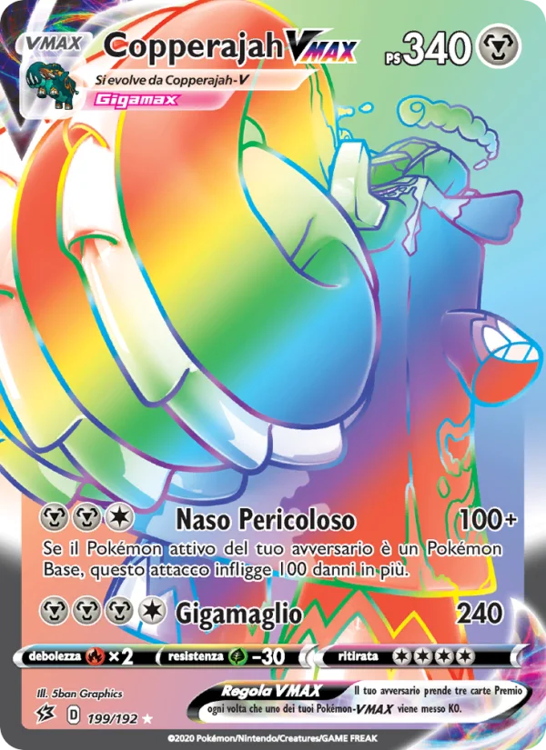 Copperajah VMAX Fragore Ribelle carta Pokémon italiana RR