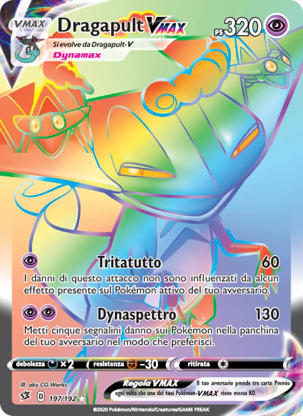 Dragapult VMAX Fragore Ribelle carta Pokémon italiana RR