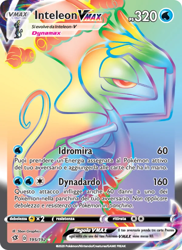 Inteleon VMAX Fragore Ribelle carta Pokémon italiana RR
