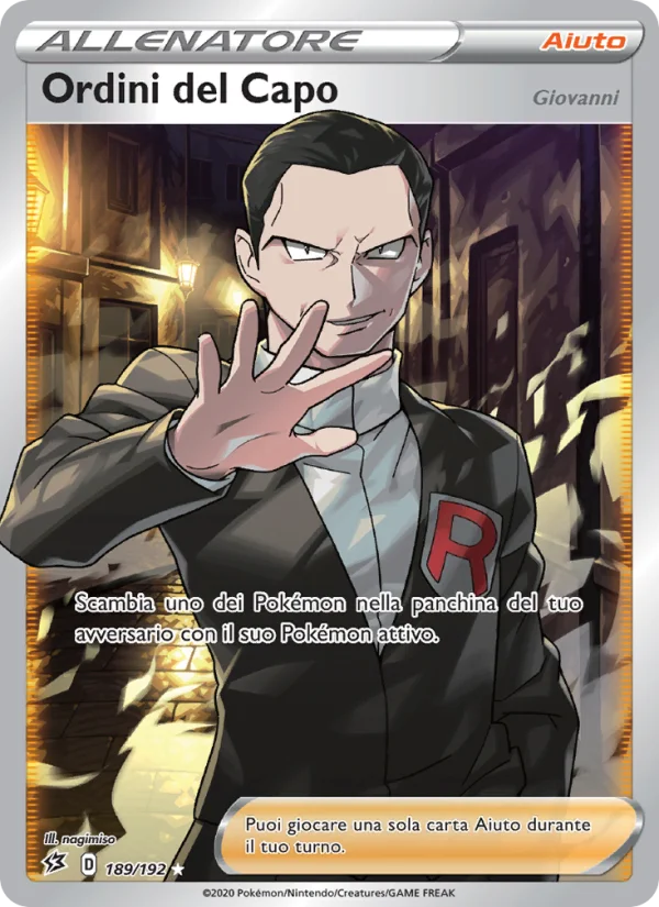Ordini del Capo - Giovanni Fragore Ribelle carta Pokémon italiana UR