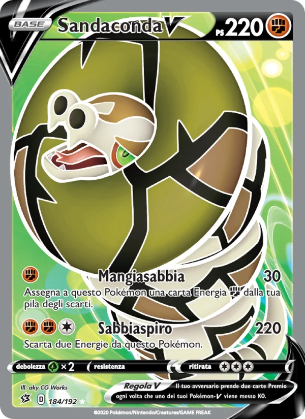 Sandaconda V Fragore Ribelle carta Pokémon italiana UR