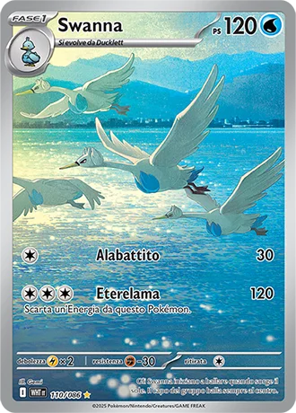 Swanna Fuoco Bianco carta Pokémon italiana