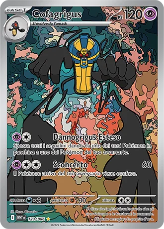 Cofagrigus Fuoco Bianco carta Pokémon italiana