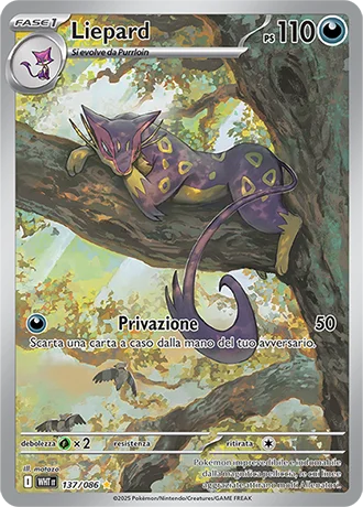 Liepard Fuoco Bianco carta Pokémon italiana