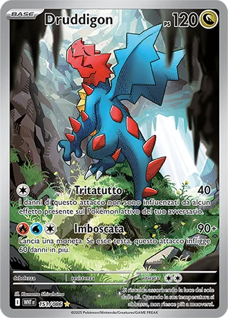 Druddigon Fuoco Bianco carta Pokémon italiana