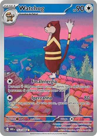 Watchog Fuoco Bianco carta Pokémon italiana