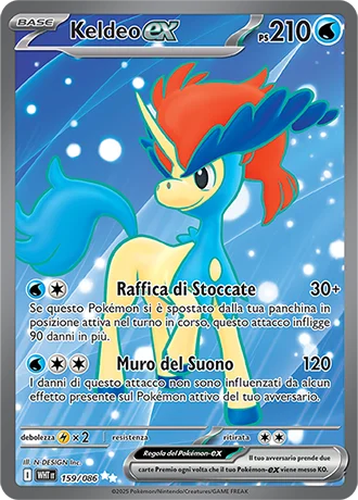 Keldeo ex Fuoco Bianco carta Pokémon italiana