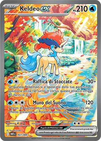 Keldeo ex Fuoco Bianco carta Pokémon italiana
