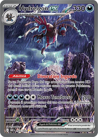 Hydreigon ex Fuoco Bianco carta Pokémon italiana