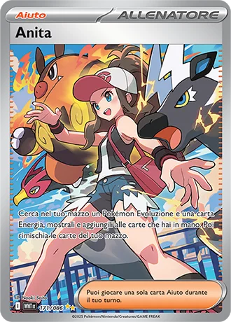 Anita Fuoco Bianco carta Pokémon italiana