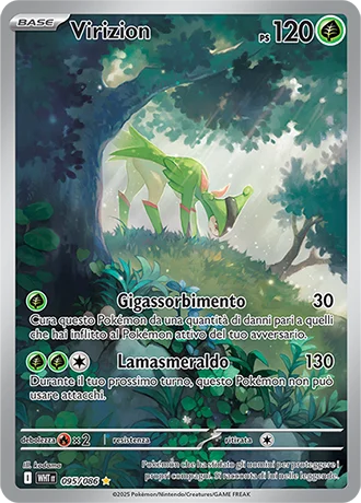 Virizion Fuoco Bianco carta Pokémon italiana