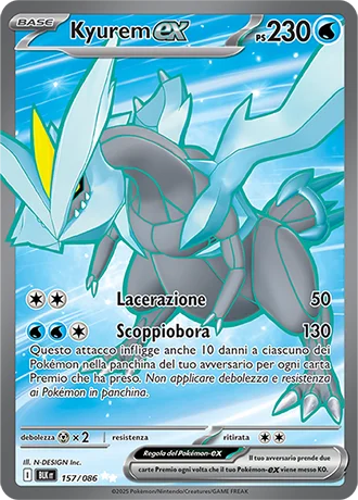 Kyurem ex Luce Nera carta Pokémon italiana