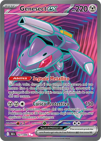 Genesect ex Luce Nera carta Pokémon italiana