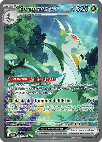 Serperior ex Luce Nera carta Pokémon italiana